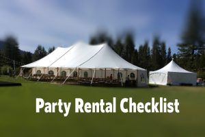 Party Rental Checklist